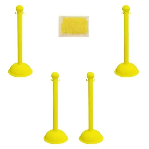 Yellow Heavy Duty Stanchion And Chain Kit