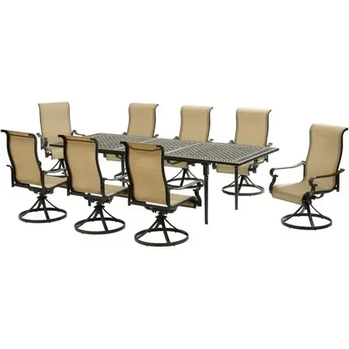 Brigantine 9 Piece Dining Set Tan Brigantine 9 Piece Dining Set Tan