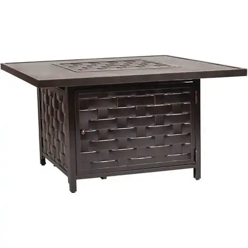 Armstrong 42 In. X 24 In. Cast Aluminum Propane Gas Fire Pit Table (Antique Bronze) Armstrong 42 In. X 24 In. Cast Aluminum Propane Gas Fire Pit Table (Antique Bronze)