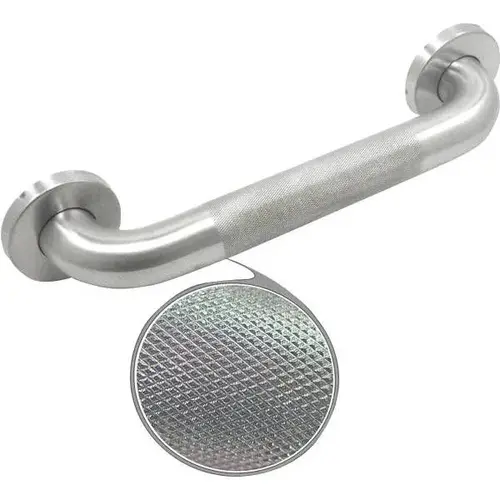 Premium Diamond Knurled Grab Bar 18 X 1.5 In. (Satin Stainless Steel)