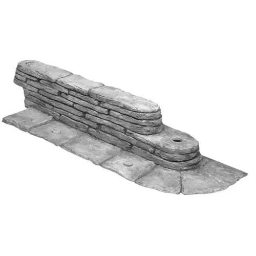 20 ft Bedrocks Decorative Resin Lawn Border - Natural Slate 20 ft Bedrocks Decorative Resin Lawn Border - Natural Slate