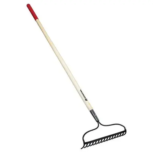 PRO 16 Tine Forge Steel Bow Rake 60" Wood Handle W/Grip