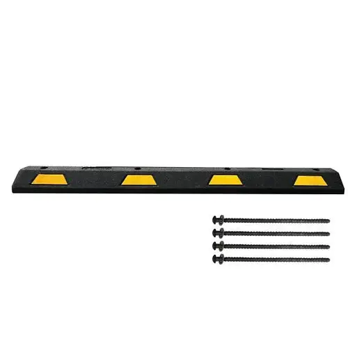 6 ft Parking Stop With Yellow Reflective Stripes 6 ft Parking Stop With Yellow Reflective Stripes