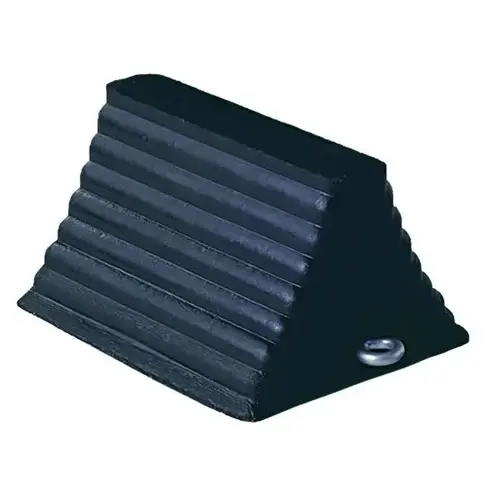 10" X 8" X 6" Black Recycled Rubber Heavy Duty Wheel Chock