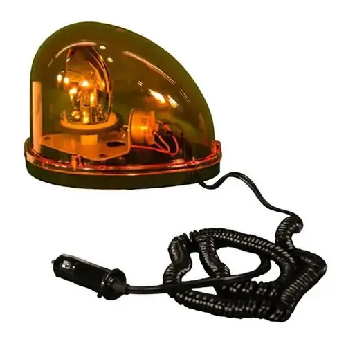 8-1/8 X 5-1/2 X 5-3/4" Amber Halogen Beacon Light