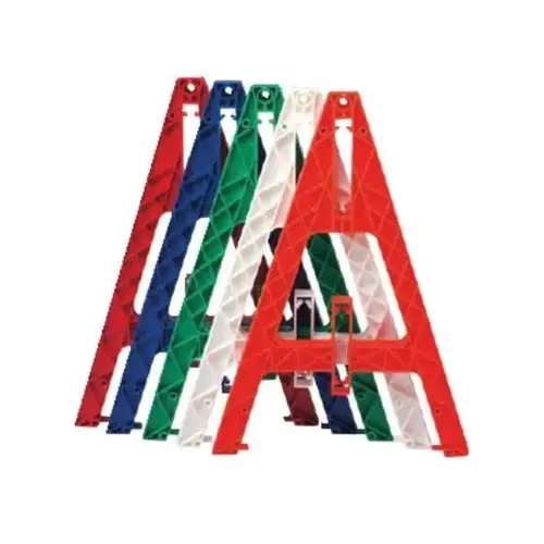 White Plastic Traffic Barricade A-Frame