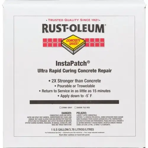 Instapatch Ultra Rapid Curing Concrete Repair - Gray, 1 Gallon