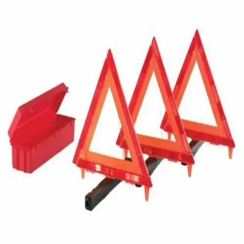 Fluorescent Orange Acrylic 3-Piece Triangle Warning Kit