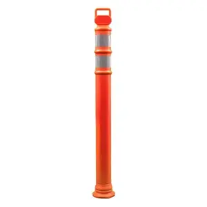 CORTINA 03-734 45" Orange Polyethylene Easy Grab Flared Delineator Post