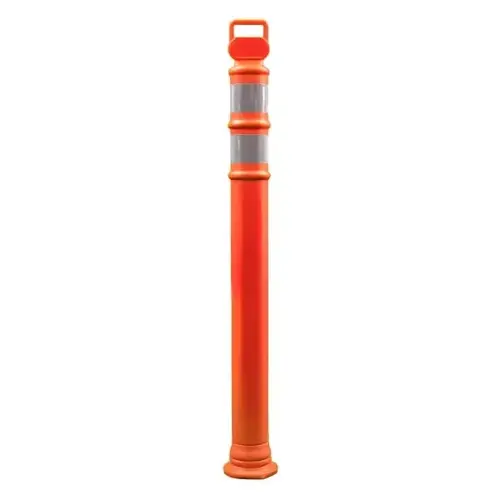45" Orange Polyethylene Easy Grab Flared Delineator Post