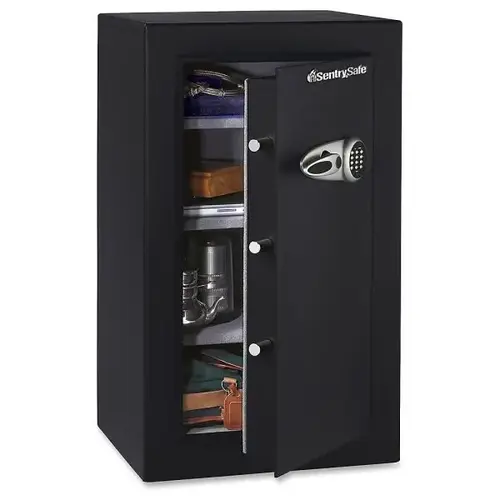 Black/steel Executive Security Safe With Electronic Lock