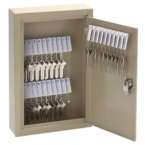 Sand High-Security Locking 30-Key Cabinet 12.125 X 8.125 X 2.5inch Sand High-Security Locking 30-Key Cabinet 12.125 X 8.125 X 2.5inch