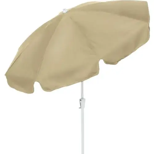 Fiberbuilt 7.5 ft Crank Garden Umbrella, Tilt, Beige Fiberbuilt 7.5 ft Crank Garden Umbrella, Tilt, Beige