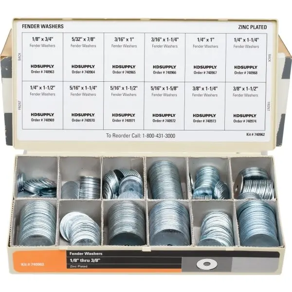 GENERIC PRIVATE BRAND Wellsco Zinc Fender Washer Assortment Kit 21-9603