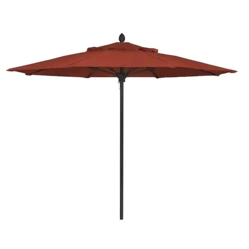 Lucaya Terracotta Marine Umbrella With Black Pole 9 ft