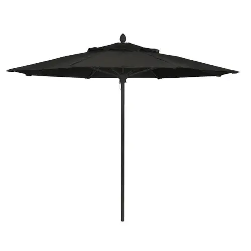 Lucaya Black Marine Umbrella With Black Pole 9 ft