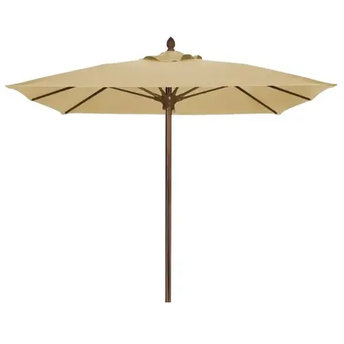 Riva Beige Acrylic Umbrella With Champagne Bronze Pole 7-1/2 ft Riva Beige Acrylic Umbrella With Champagne Bronze Pole 7-1/2 ft