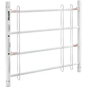 Guardian 7320-4 Window Guard With Safety Release, 4-Bar, 90-120 Wide