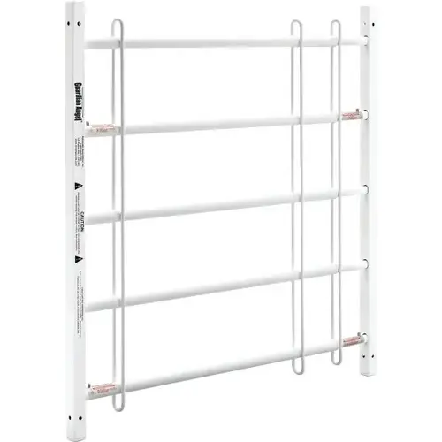 Window Guard With Safety Release, 5-Bar, 35-58 Wide
