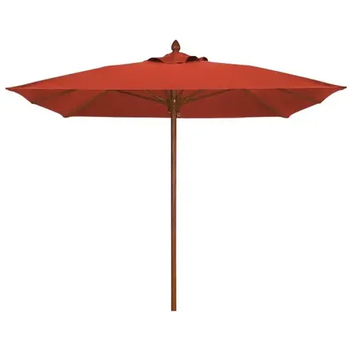 Bridgewater Terracotta Marine Umbrella With Teak Pole 11 ft
