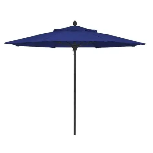 Lucaya Royal Blue Marine Umbrella With Black Pole 8 ft