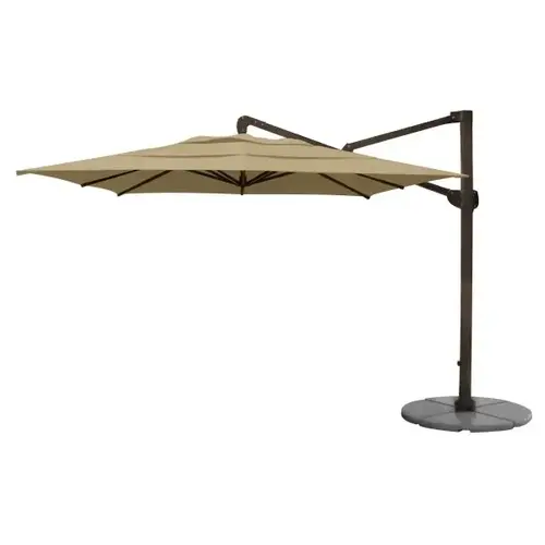 Cantilever Beige Acrylic Umbrella 10 ft Includes Cantilever Beige Acrylic Umbrella 10 ft Includes