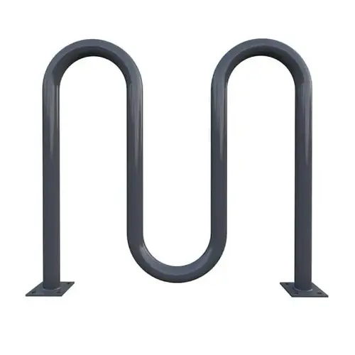 By Playcore 5-Bike Iron Gray Surface Mount Rolling Rack By Playcore 5-Bike Iron Gray Surface Mount Rolling Rack