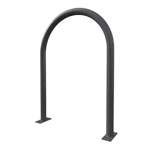 Dero HOOP RACK-B FT EPX IRON GRAY By Playcore 2-Bike Iron Gray Surface Mount Hoop Rack