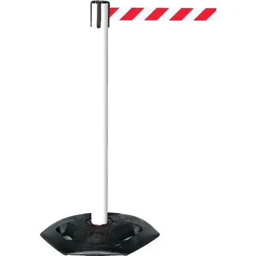 Post With Rubber Base, White Post