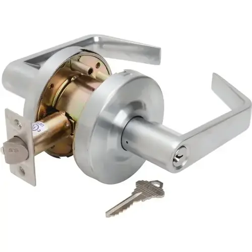 Commercial Liverpool Entry Lever, Satin Chrome Commercial Liverpool Entry Lever, Satin Chrome
