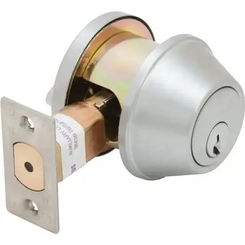 913414 Commercial Single Cylinder Deadbolt, 2.75" Backset, Grade 2, Satin Chrome 913414 Commercial Single Cylinder Deadbolt, 2.75" Backset, Grade 2, Satin Chrome