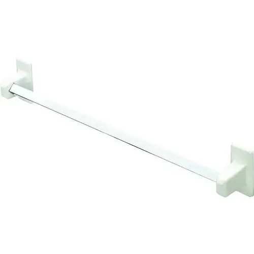 White Porcelain Towel Bar Set 24" Tile-In Mount