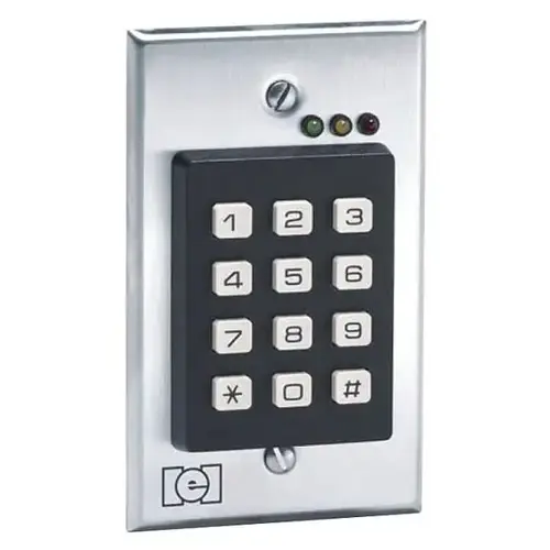 212i Indoor Flush-Mount Keypad Backlit Satin Stainless Steel 212i Indoor Flush-Mount Keypad Backlit Satin Stainless Steel
