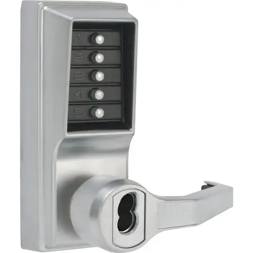 Kaba Keypad Entry Mechanical Lock Rh Med Ic Core Satin Chrome