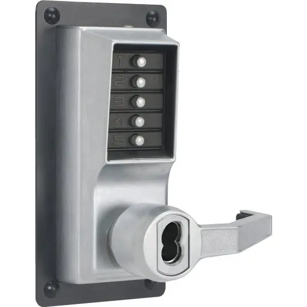 Simplex Access Controls Exit Trim With Lever Right Handed Cylinder Prep Medeco Satin Chrome LRP1020M-26D-41 Simplex Access Controls Exit Trim With Lever Right Handed Cylinder Prep Medeco Satin Chrome LRP1020M-26D-41