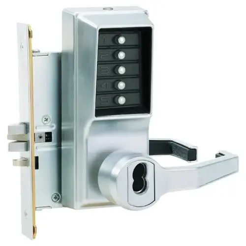 Kaba 8100 Series Push Button Entry Rc Schlage Override Satin Chrome
