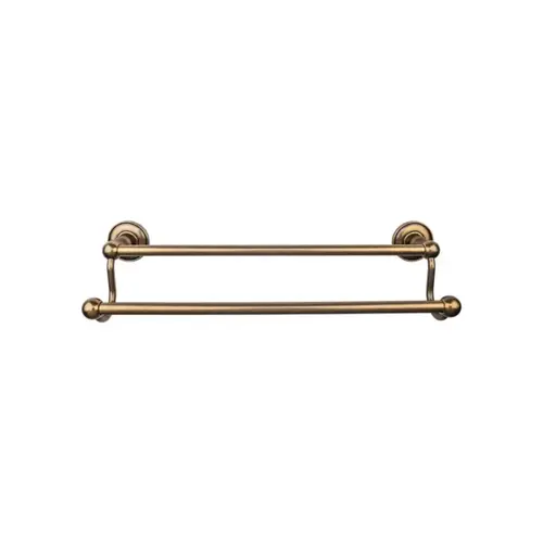 Edwardian Bath Double Towel Bar 30" Center to Center with Plain Backplate German Bronze Edwardian Bath Double Towel Bar 30" Center to Center with Plain Backplate German Bronze