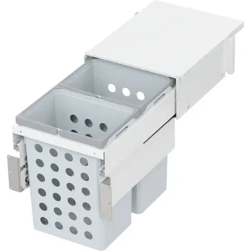 WASH Space XX Double 31QT Under-Drawer Hamper System for 15" Cabinet Opening, White WASH Space XX Double 31QT Under-Drawer Hamper System for 15" Cabinet Opening, White