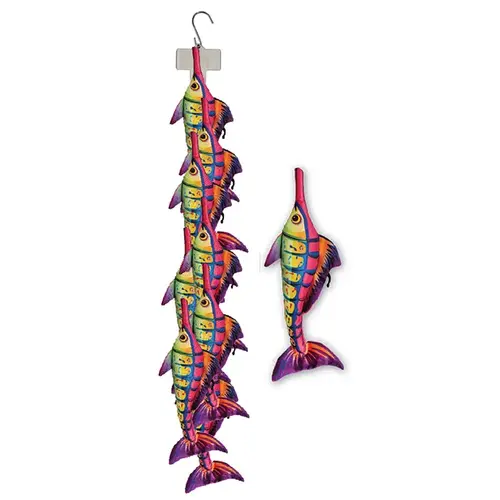 Clip Strip of Plush 14 Inch Carlie Fish 9 Per Clip Strip