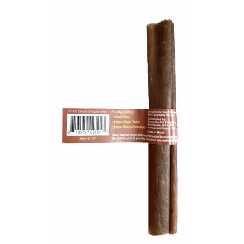 6 Inch CS Deluxe Collagen Stick with Cigar Band and UPC 6 Inch CS Deluxe Collagen Stick with Cigar Band and UPC