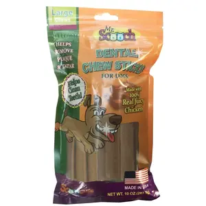 Mr. Scooch Dental Chews 802 10 Ounce Mr. Scooch USA Juicy Chicken Dental Chews Large