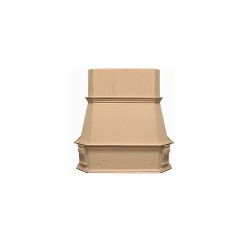 VMI 48"W Maple Victorian Island Top Mount Range Hood, Liner Sold Separately