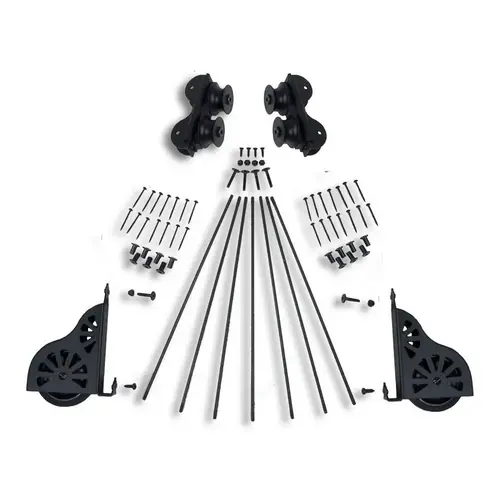 20" Wide Hardware Kit for Rolling Library Ladders, Black 20" Wide Hardware Kit for Rolling Library Ladders, Black
