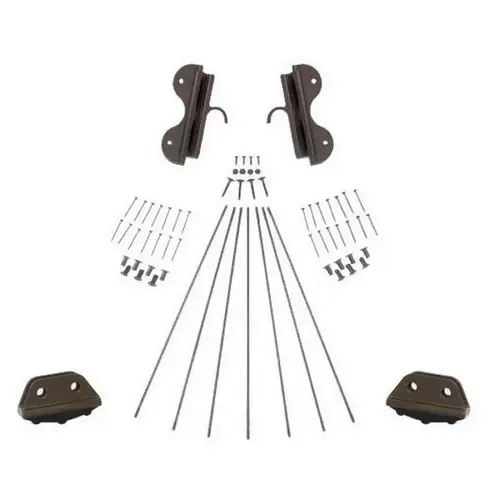 Ladder Hardware Kit for 16" Wide Library Ladder, Oil Rubbed Bronze Finish Ladder Hardware Kit for 16" Wide Library Ladder, Oil Rubbed Bronze Finish