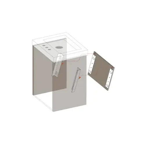 ADA Modesty Panel Bracket White ADA Modesty Panel Bracket White