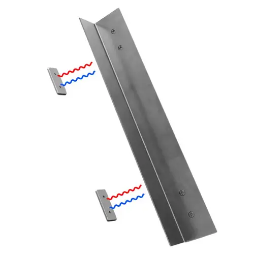 Magnetic ADA Modesty Panel Attachment Kit Raw Steel