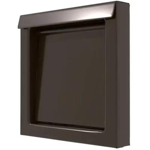 4" Flush-Mount Wall Vent, Metal - Brown, No Collar