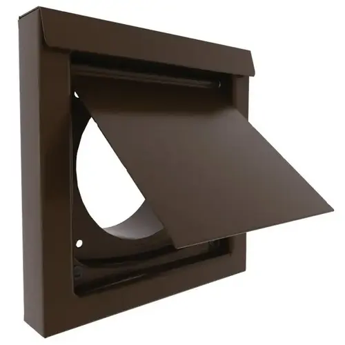 4" Flush-Mount Wall Vent, Metal - Brown