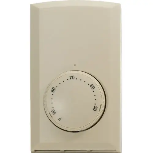 Mechanical Single-Pole 22 Amp Wall Thermostat, Almond