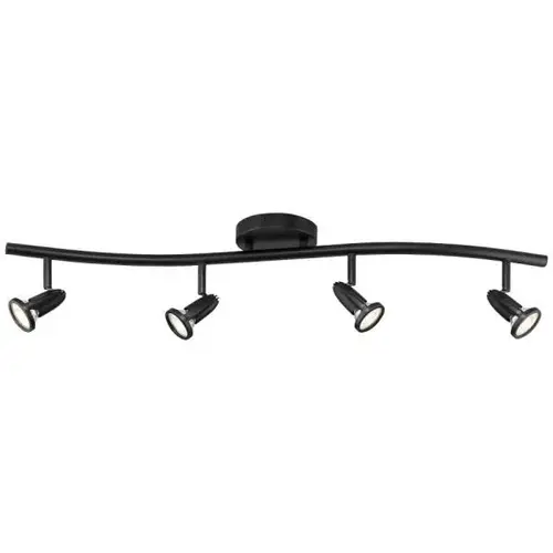 Cobra 33 Inch Wide Black Led Ceiling Light With Black Shade
